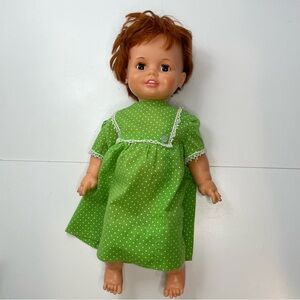 Vintage 1973 IDEAL BABY CRISSY DOLL~ 23" RED GROW HAIR~VINYL~JOINTED~HI COLOR